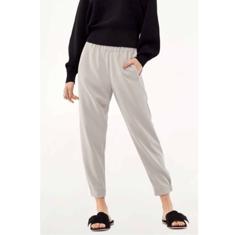 NWT Aritzia Babaton Dexter Pant Mid-Rise Tapered Ankle Trouser Pants Size Large